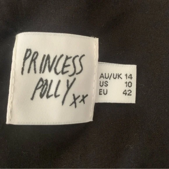 Princess Polly Black Molina Mini Dress Size 10 - Picture 11 of 13